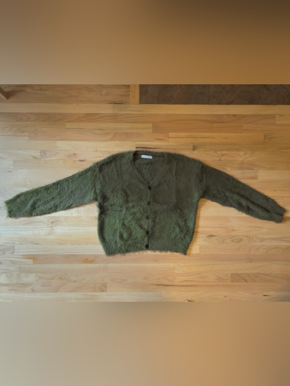 No Maintenance Still Shag Cardigan Forrest Green Shag (Kurt Cobain)
